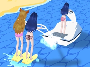 Title: "Surfing Sensation: Girl Power 3D