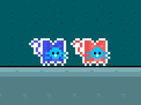 Spacecat Survival: Red vs. Blue