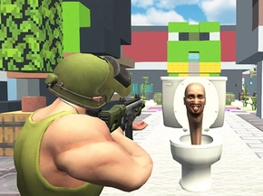 Blocky Battle: Skibidi Toilet Shooter