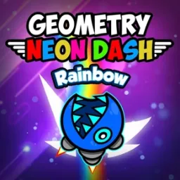 Geometri Neon Dash Gökkuşağı