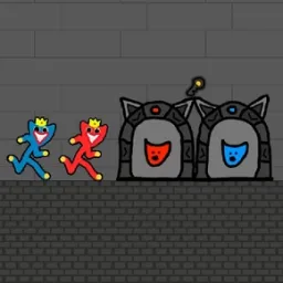 Kırmızı ve Mavi Stickman Huggy 2